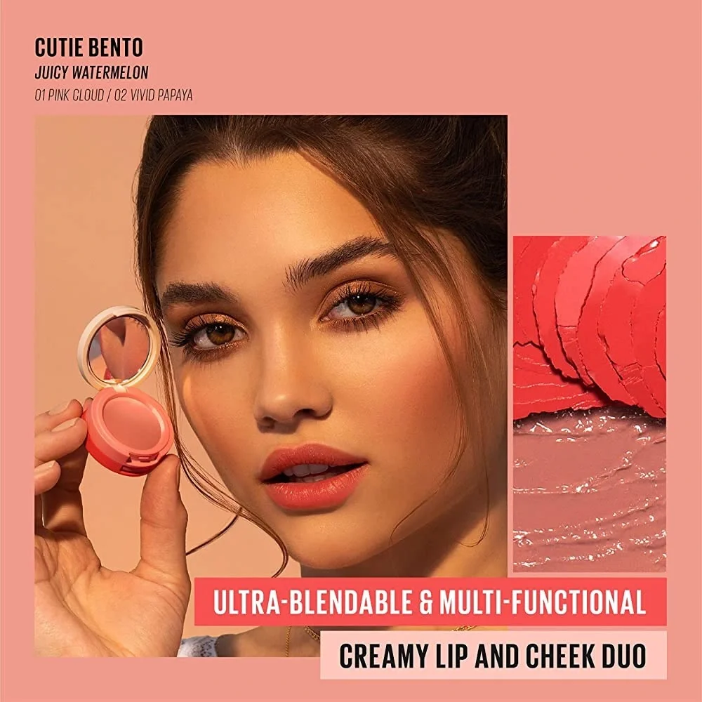Kaja Cutie Bento Creamy Lip & Cheek Duo Juicy Watermelon 01